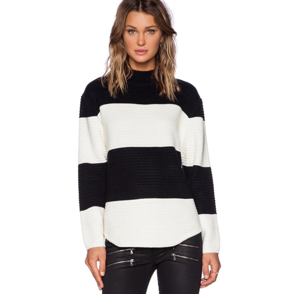 UNIF Bobbie sweater in a bold black/cream stripe. Nearly new condition.
